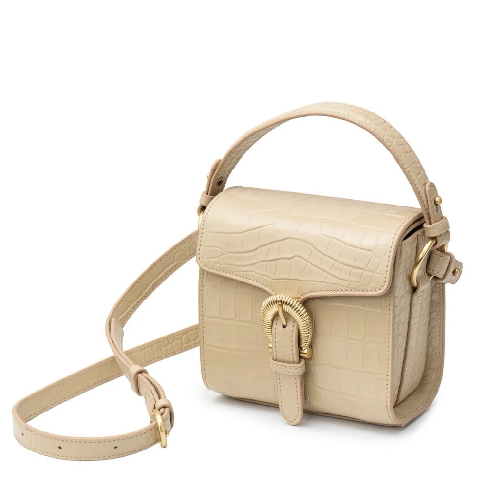 Sancia the Label Madelina Mini Handbag in Beige Croc
